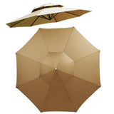 3m Double Top Sunshade Umbrella Cloth Replace Outdoor Courtyard Garden Umbrella Surface Replace Rainproof Sunshade Cloth