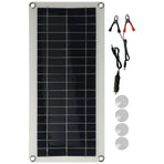 20W Flexible Polycrystalline Solar Panel Controller Dual USB Solar Charger for Car RV Marine Boat