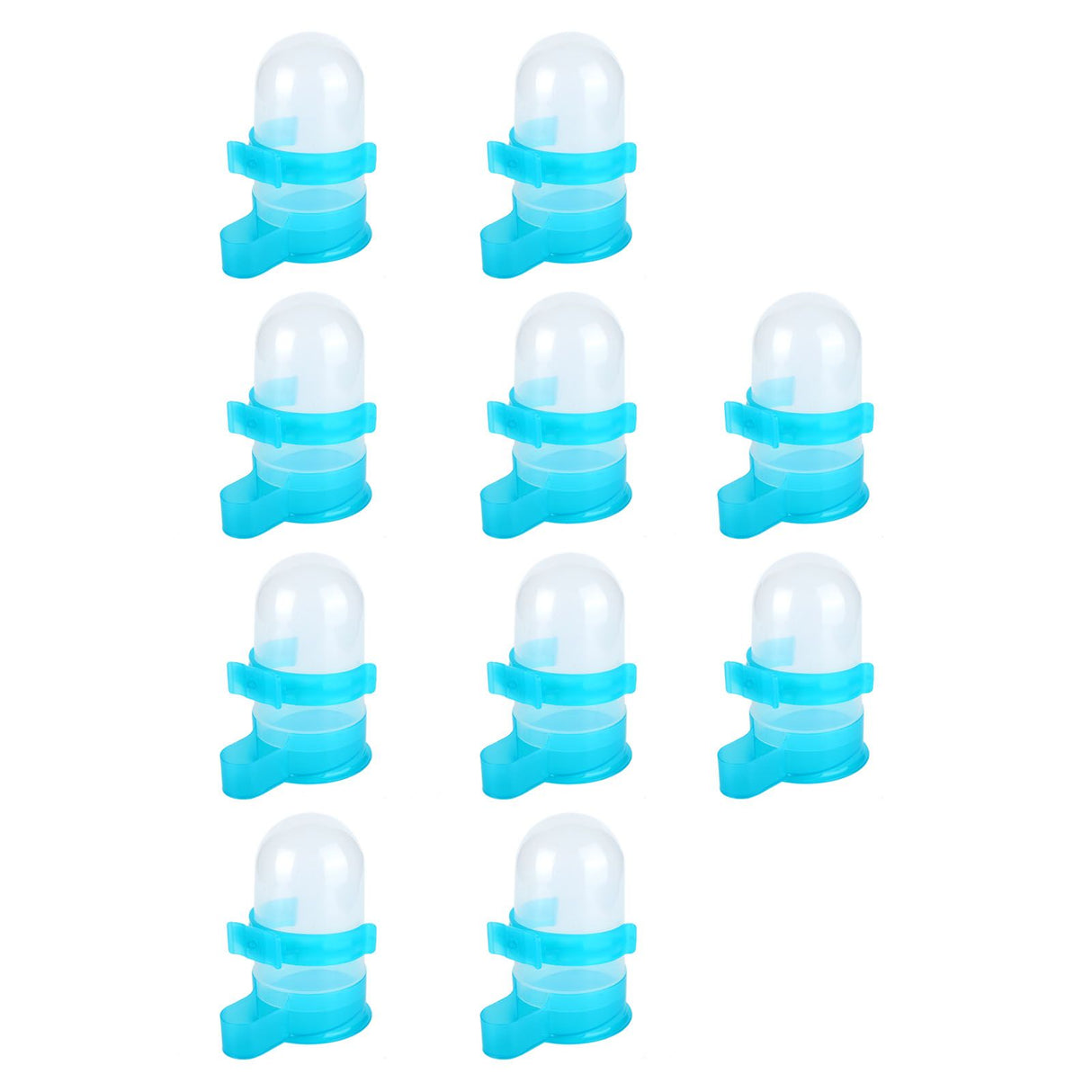 10Pcs Plastic Automatic Bird Food Feeder Hanging Bird Water Dispenser for Parrots Hamster