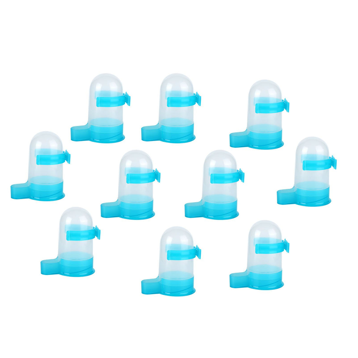 10Pcs Plastic Automatic Bird Food Feeder Hanging Bird Water Dispenser for Parrots Hamster