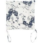 Chair Cushion Simple Pure Cotton Linen Thick NonSlip Soft Seat Cushion for Floor(White Ink )