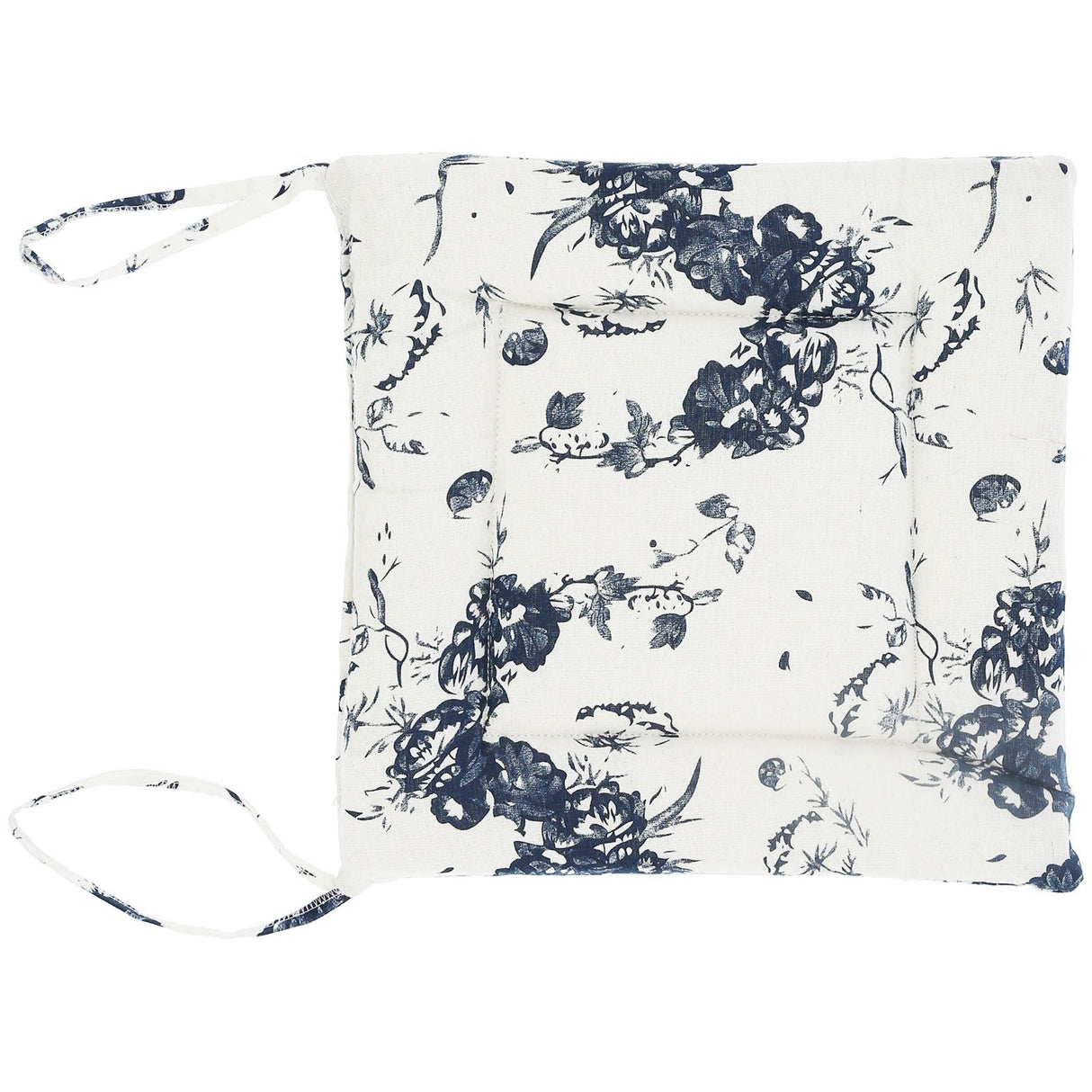 Chair Cushion Simple Pure Cotton Linen Thick NonSlip Soft Seat Cushion for Floor(White Ink )