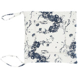 Chair Cushion Simple Pure Cotton Linen Thick NonSlip Soft Seat Cushion for Floor(White Ink )