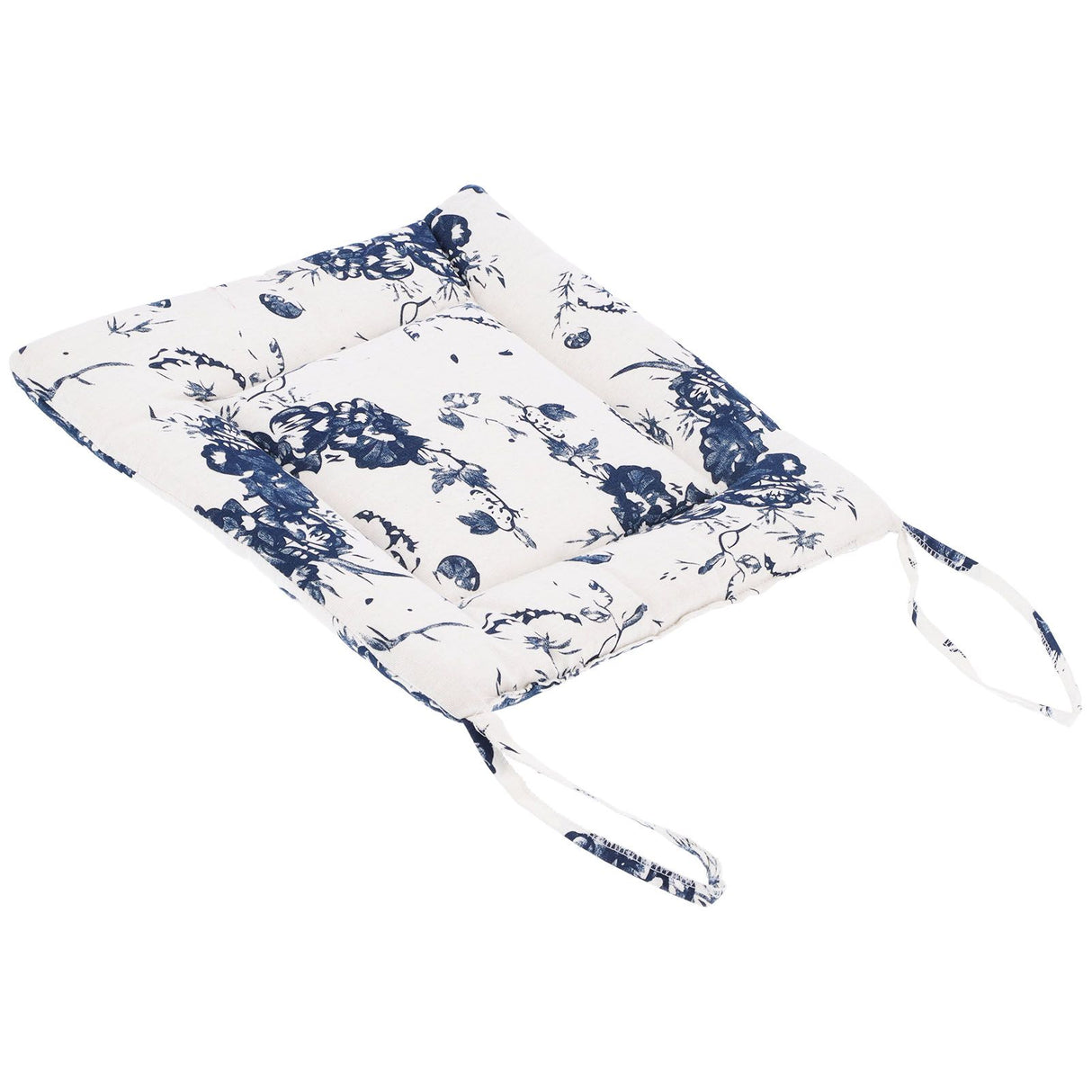 Chair Cushion Simple Pure Cotton Linen Thick NonSlip Soft Seat Cushion for Floor(White Ink )