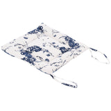 Chair Cushion Simple Pure Cotton Linen Thick NonSlip Soft Seat Cushion for Floor(White Ink )