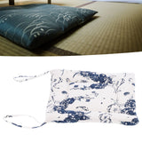 Chair Cushion Simple Pure Cotton Linen Thick NonSlip Soft Seat Cushion for Floor(White Ink ) - Extra Image