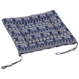 Chair Cushion Simple Pure Cotton Linen Thick NonSlip Soft Seat Cushion for Floor(Blue Elephant ) - 45-Degree Angle