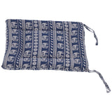 Chair Cushion Simple Pure Cotton Linen Thick NonSlip Soft Seat Cushion for Floor(Blue Elephant ) - Rear View