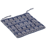 Chair Cushion Simple Pure Cotton Linen Thick NonSlip Soft Seat Cushion for Floor(Blue Elephant ) - Low Angle