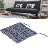 Chair Cushion Simple Pure Cotton Linen Thick NonSlip Soft Seat Cushion for Floor(Blue Elephant )
