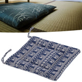 Chair Cushion Simple Pure Cotton Linen Thick NonSlip Soft Seat Cushion for Floor(Blue Elephant )