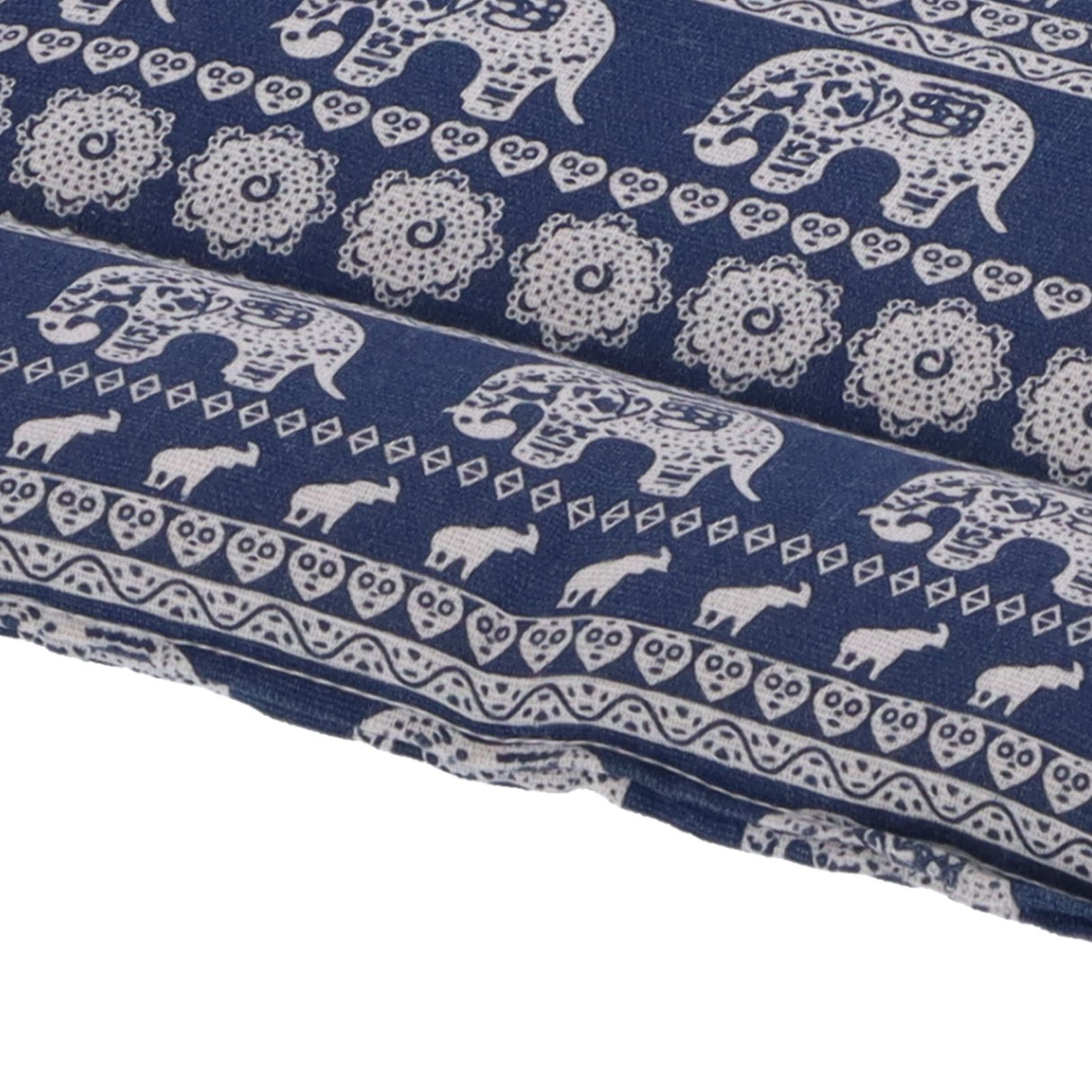 Chair Cushion Simple Pure Cotton Linen Thick NonSlip Soft Seat Cushion for Floor(Blue Elephant )