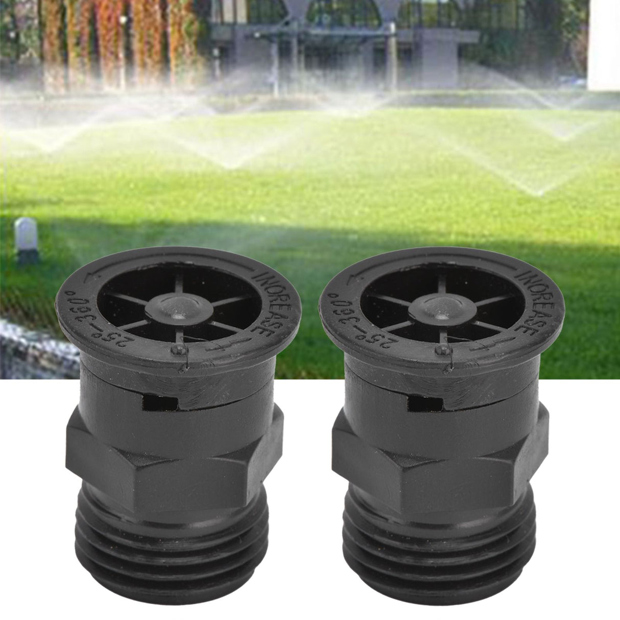 2Pcs Sprinkler Nozzle G1/2 External Thread Plastic Sprinkler Irrigation Garden Lawn Supplies