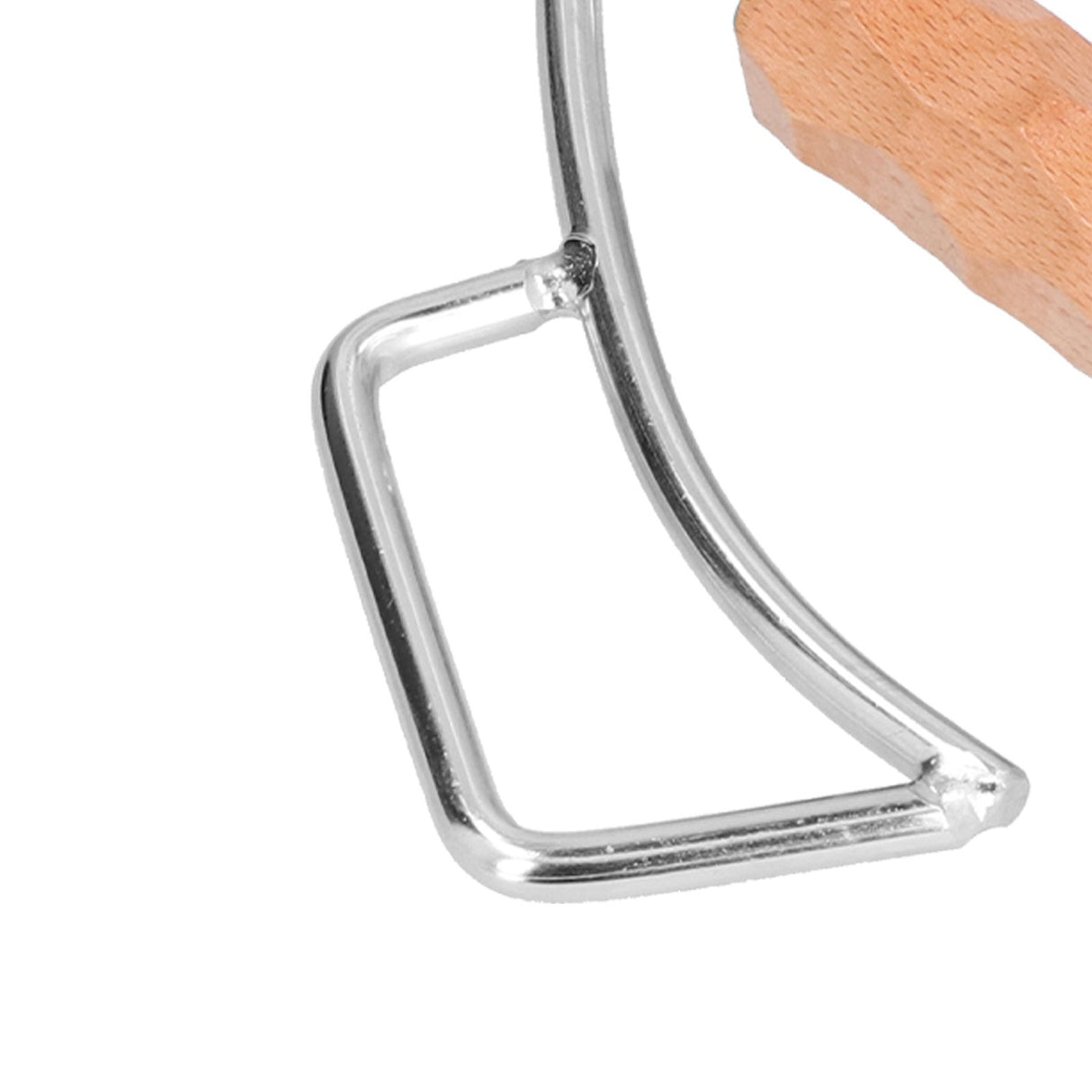 Log Tongs Beech Wood Handle Stainless Steel Clamp High Temperature Resistance Fire Tong for Outdoor Camping Picnic