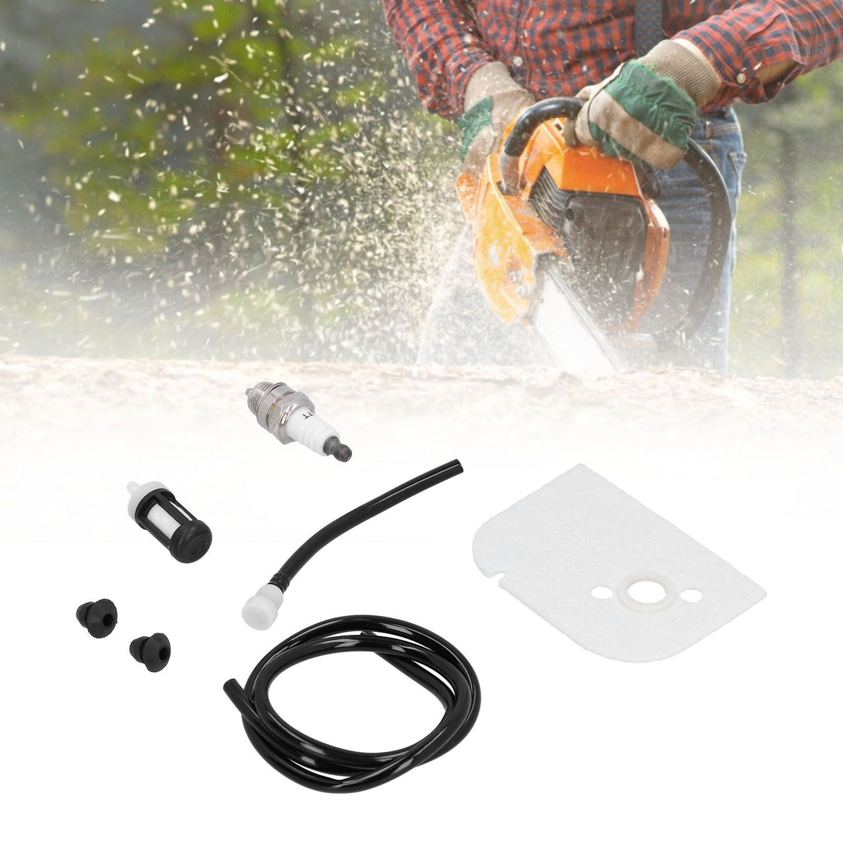 Air Filter Cotton Fuel Filter Spark Plug Chainsaw Accessory for STIHL 009 010 011 012 ST600
