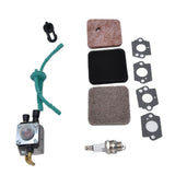 Carburetor Air Filter Fuel Filter Sparking Plug Fuel Pipe Kit for STIHL FS38 FS45 FS46 FS55 KM55 FS85