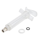 Veterinary Use Syringe Plastic Steel Adjustable Manual Feeding Injector for Livestock Farm20ml 14.5cm / 5.7in