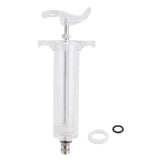Veterinary Use Syringe Plastic Steel Adjustable Manual Feeding Injector for Livestock Farm50ml 16.5cm / 6.5in
