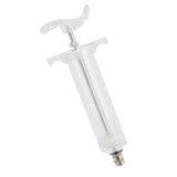 Veterinary Use Syringe Plastic Steel Adjustable Manual Feeding Injector for Livestock Farm50ml 16.5cm / 6.5in