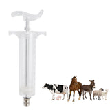 Veterinary Use Syringe Plastic Steel Adjustable Manual Feeding Injector for Livestock Farm50ml 16.5cm / 6.5in