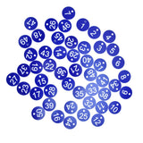 50PCS Numbered Label Numbered Tag for Farm Livestock Beekeeping Husbandry Breeding Supplies1-50 Blue