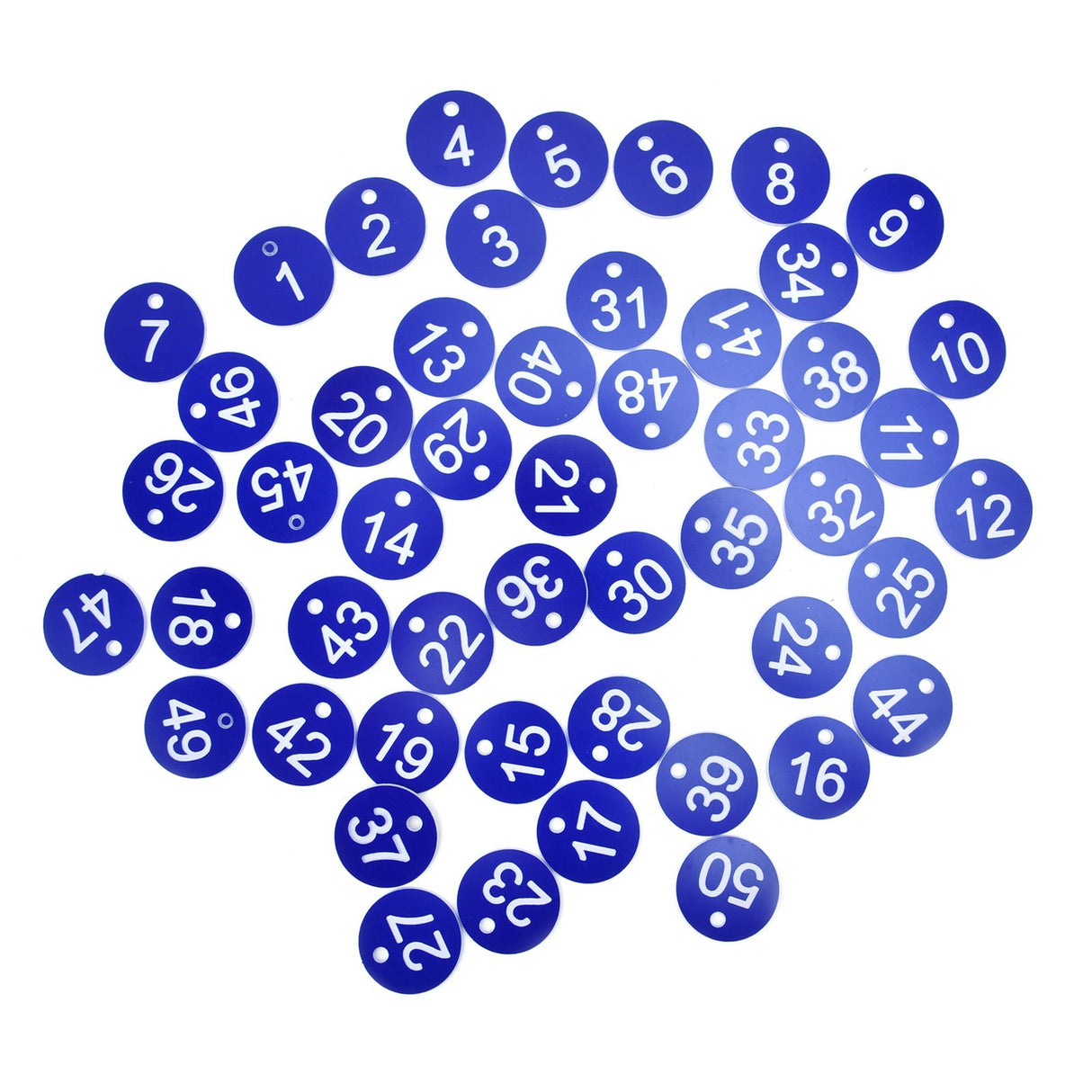 50PCS Numbered Label Numbered Tag for Farm Livestock Beekeeping Husbandry Breeding Supplies1-50 Blue