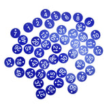 50PCS Numbered Label Numbered Tag for Farm Livestock Beekeeping Husbandry Breeding Supplies1-50 Blue - 45-Degree Angle