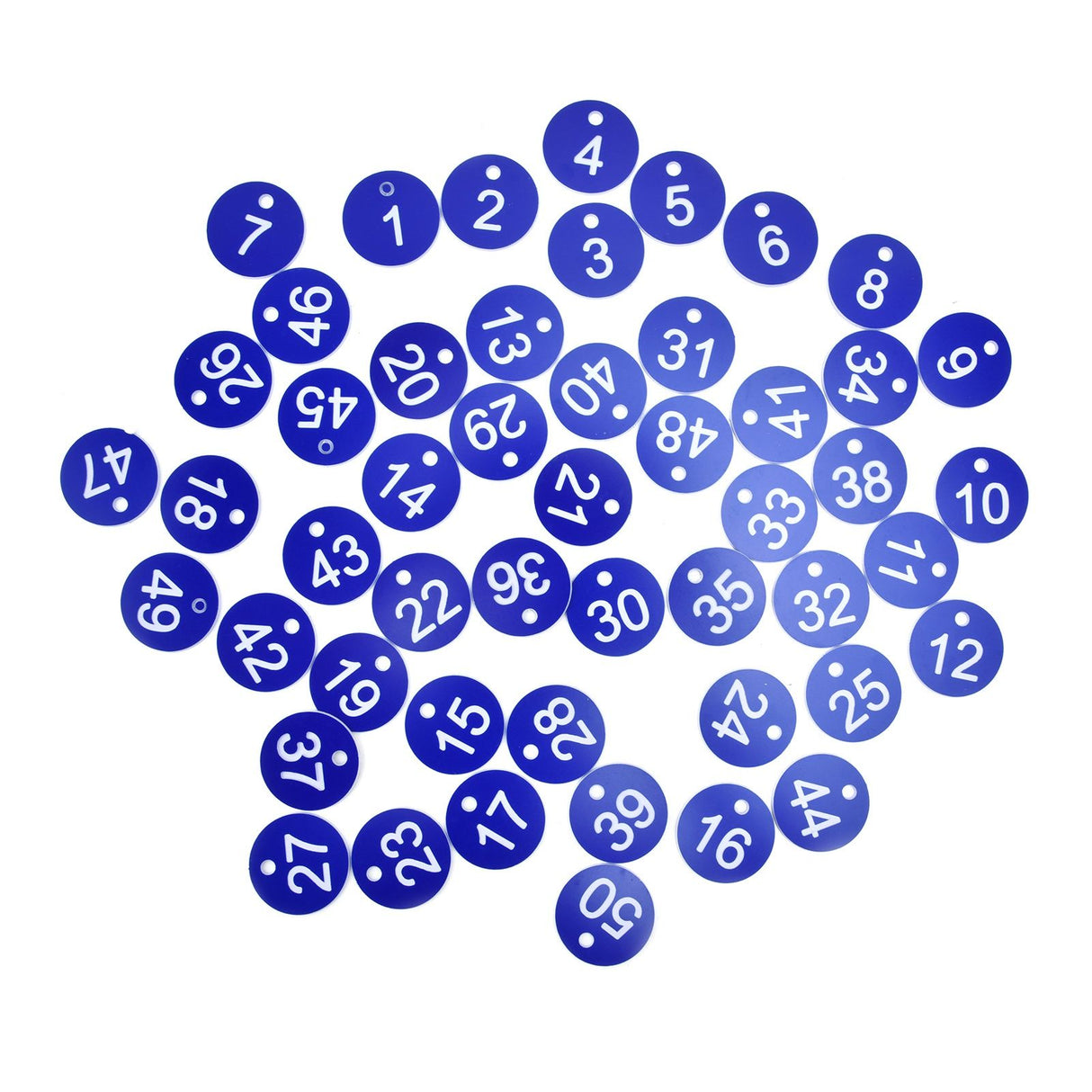 50PCS Numbered Label Numbered Tag for Farm Livestock Beekeeping Husbandry Breeding Supplies1-50 Blue