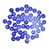 50PCS Numbered Label Numbered Tag for Farm Livestock Beekeeping Husbandry Breeding Supplies1-50 Blue - Rear View