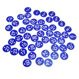 50PCS Numbered Label Numbered Tag for Farm Livestock Beekeeping Husbandry Breeding Supplies1-50 Blue