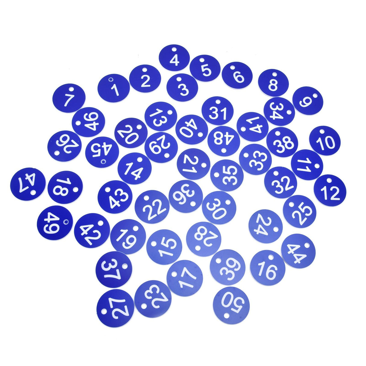 50PCS Numbered Label Numbered Tag for Farm Livestock Beekeeping Husbandry Breeding Supplies1-50 Blue