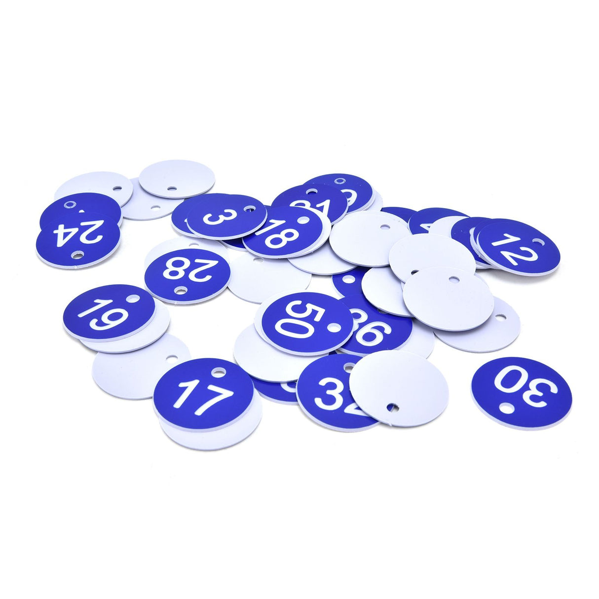 50PCS Numbered Label Numbered Tag for Farm Livestock Beekeeping Husbandry Breeding Supplies1-50 Blue