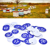 50PCS Numbered Label Numbered Tag for Farm Livestock Beekeeping Husbandry Breeding Supplies1-50 Blue - Extra Image