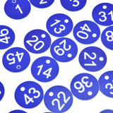 50PCS Numbered Label Numbered Tag for Farm Livestock Beekeeping Husbandry Breeding Supplies1-50 Blue