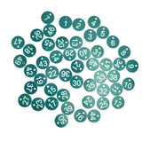 50PCS Numbered Label Numbered Tag for Farm Livestock Beekeeping Husbandry Breeding Supplies1-50 Green - Side View