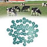 50PCS Numbered Label Numbered Tag for Farm Livestock Beekeeping Husbandry Breeding Supplies1-50 Green