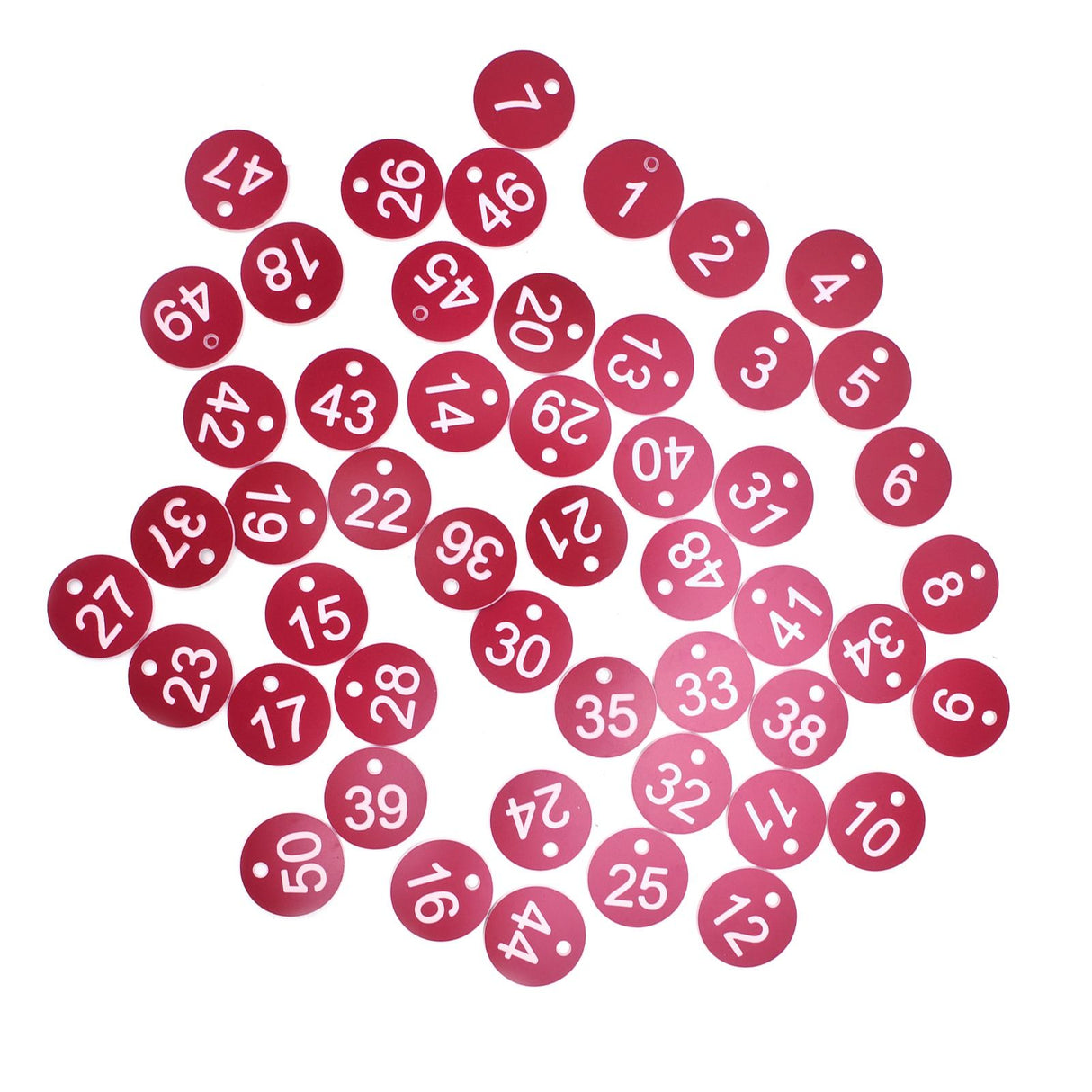 50PCS Numbered Label Numbered Tag for Farm Livestock Beekeeping Husbandry Breeding Supplies1-50 Red
