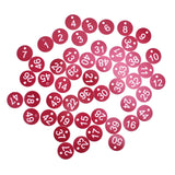 50PCS Numbered Label Numbered Tag for Farm Livestock Beekeeping Husbandry Breeding Supplies1-50 Red