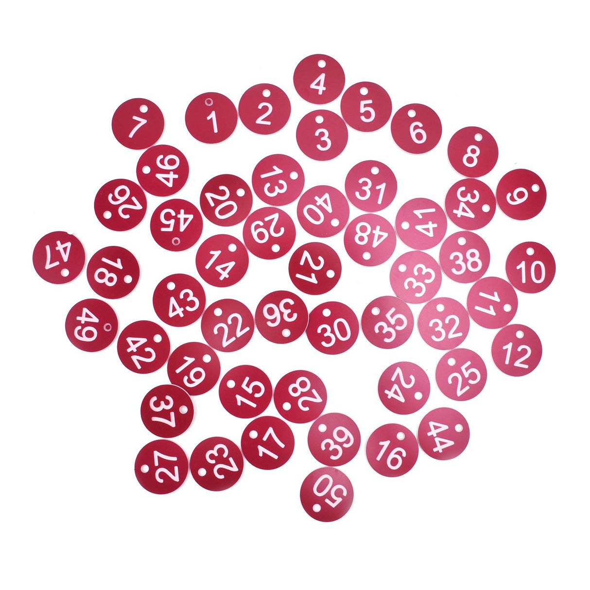 50PCS Numbered Label Numbered Tag for Farm Livestock Beekeeping Husbandry Breeding Supplies1-50 Red
