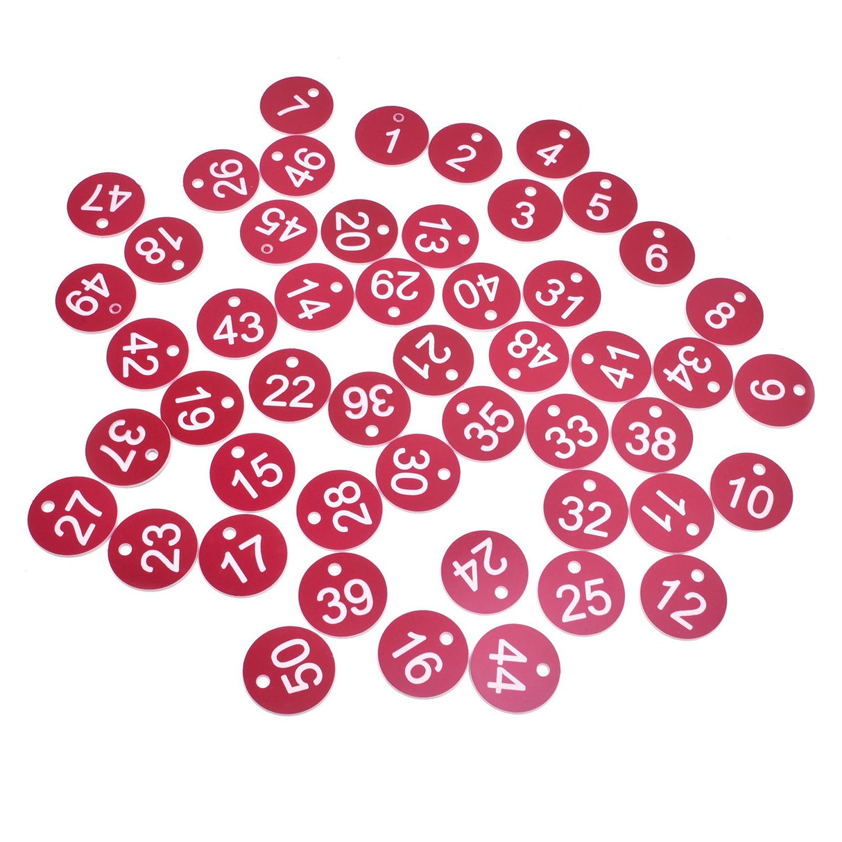 50PCS Numbered Label Numbered Tag for Farm Livestock Beekeeping Husbandry Breeding Supplies1-50 Red