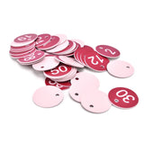 50PCS Numbered Label Numbered Tag for Farm Livestock Beekeeping Husbandry Breeding Supplies1-50 Red