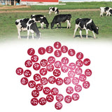 50PCS Numbered Label Numbered Tag for Farm Livestock Beekeeping Husbandry Breeding Supplies1-50 Red