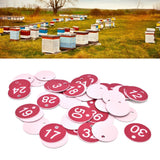 50PCS Numbered Label Numbered Tag for Farm Livestock Beekeeping Husbandry Breeding Supplies1-50 Red
