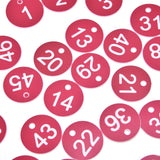 50PCS Numbered Label Numbered Tag for Farm Livestock Beekeeping Husbandry Breeding Supplies1-50 Red