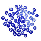 50PCS Numbered Label Numbered Tag for Farm Livestock Beekeeping Husbandry Breeding Supplies51-100 Blue - 45-Degree Angle