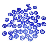 50PCS Numbered Label Numbered Tag for Farm Livestock Beekeeping Husbandry Breeding Supplies51-100 Blue