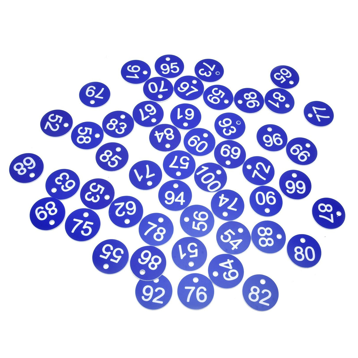 50PCS Numbered Label Numbered Tag for Farm Livestock Beekeeping Husbandry Breeding Supplies51-100 Blue