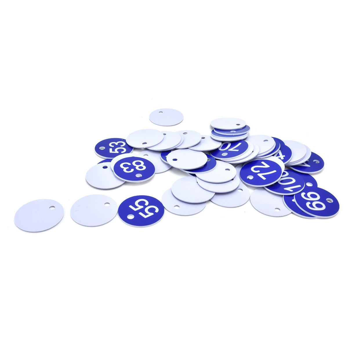50PCS Numbered Label Numbered Tag for Farm Livestock Beekeeping Husbandry Breeding Supplies51-100 Blue