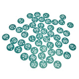50PCS Numbered Label Numbered Tag for Farm Livestock Beekeeping Husbandry Breeding Supplies51-100 Green - Close-Up Angle