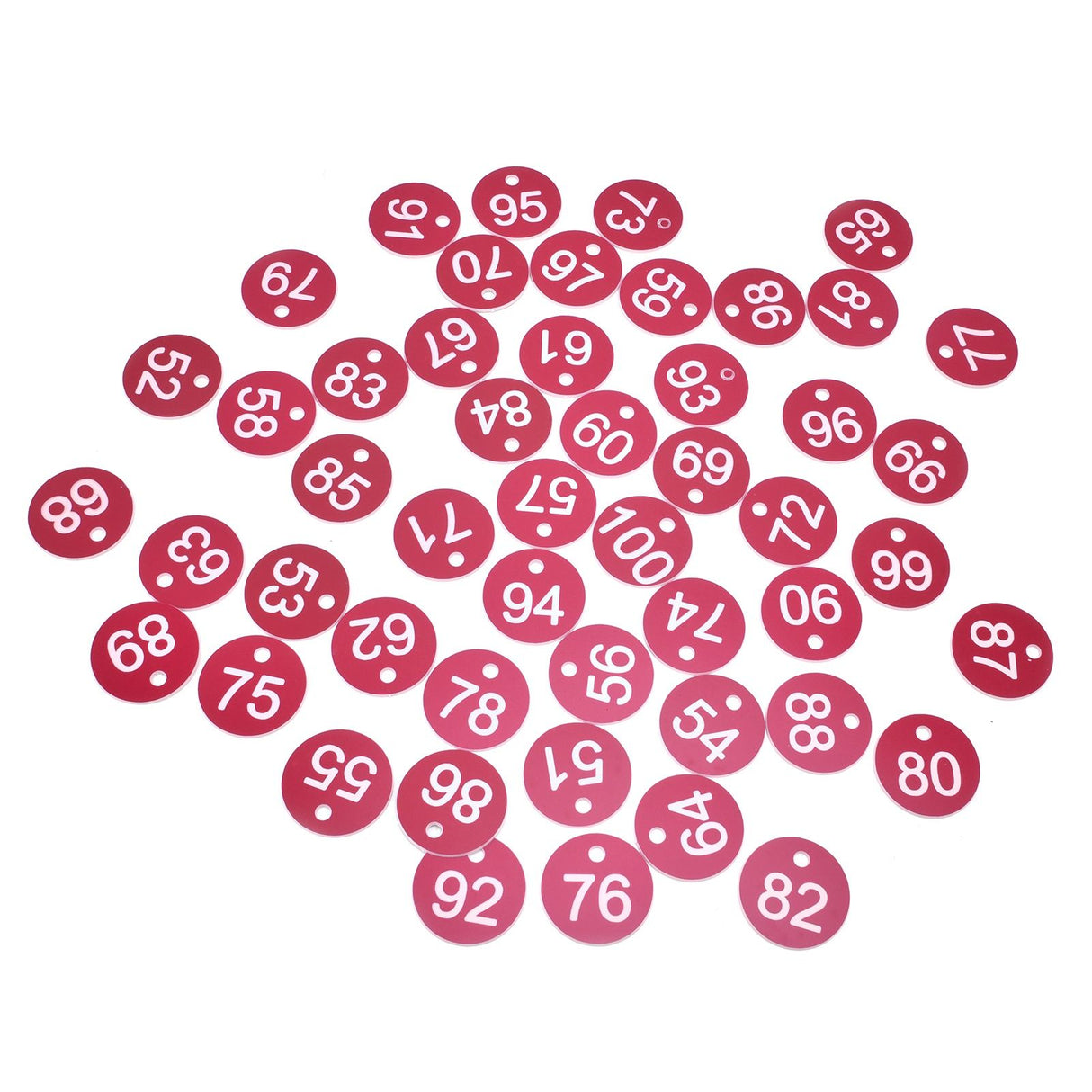 50PCS Numbered Label Numbered Tag for Farm Livestock Beekeeping Husbandry Breeding Supplies51-100 Red